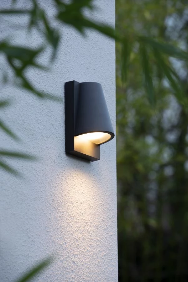 Lucide LIAM - Wall light Indoor/Outdoor - 1xGU10 - IP44 - Anthracite - ambiance 1